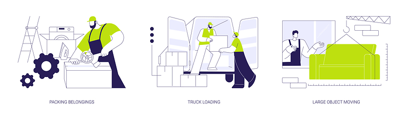 Image showing Moving company services abstract concept vector illustrations.