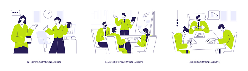 Image showing Business communication abstract concept vector illustrations.