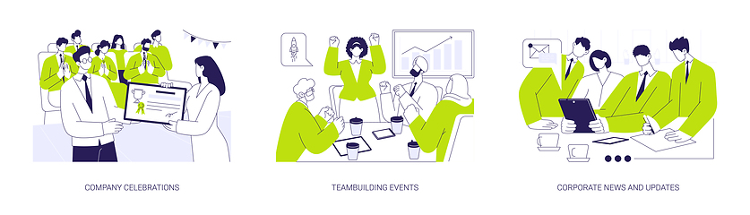 Image showing Corporate events abstract concept vector illustrations.