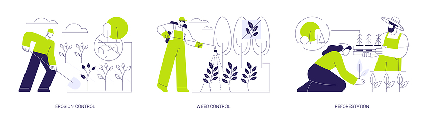 Image showing Environmental restoration abstract concept vector illustrations.