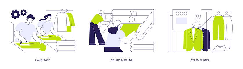 Image showing Garment finishing abstract concept vector illustrations.