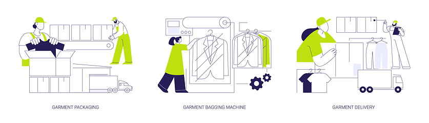 Image showing Apparel manufacturing abstract concept vector illustrations.