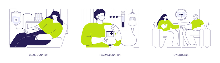 Image showing Volunteer donation abstract concept vector illustrations.