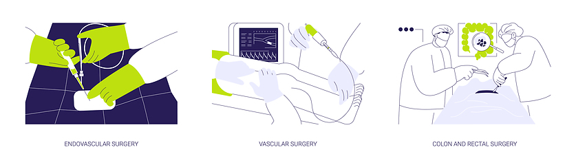 Image showing General surgery patients abstract concept vector illustrations.