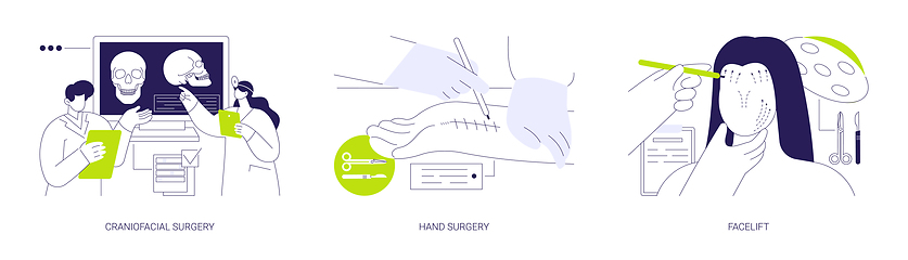 Image showing Plastic surgery abstract concept vector illustrations.