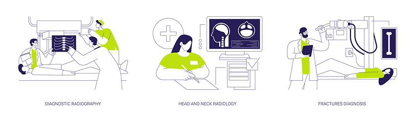 Image showing Xray medical examination abstract concept vector illustrations.