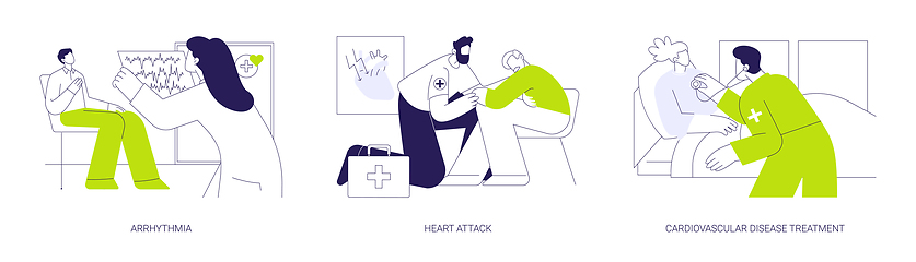 Image showing Cardiovascular disease abstract concept vector illustrations.
