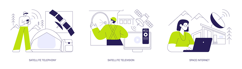 Image showing Telecommunications abstract concept vector illustrations.