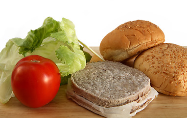 Image showing Burger ingredients