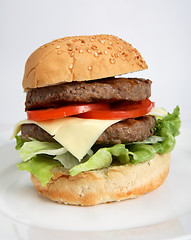 Image showing Homemade beefburger