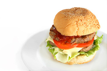 Image showing Homemade beefburger