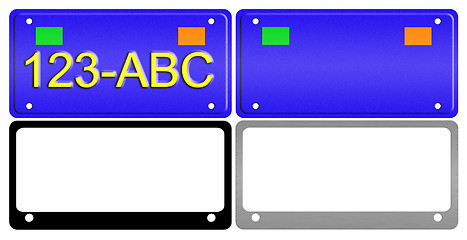 Image showing License Plate Illustration Set