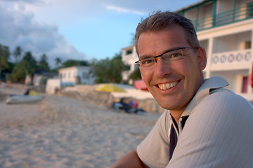 Image showing Man on the beach