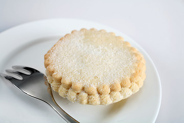 Image showing Mince pie and fork