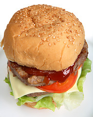 Image showing Homemade beefburger