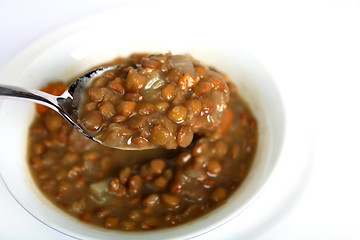 Image showing Traditional greek lentil soup