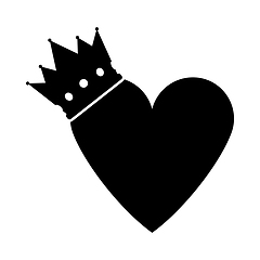 Image showing Valentine Heart Crown Icon