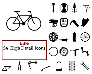 Image showing Bike Icon Set