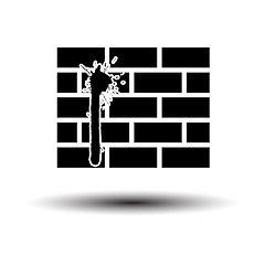 Image showing Blood On Brick Wall Icon