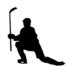 Image showing Hockey Player Silhouette