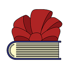 Image showing Book With Ribbon Bow Icon