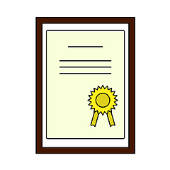 Image showing Certificate Under Glass Icon