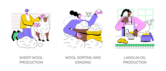 Image showing Secondary products production isolated cartoon vector illustrations.