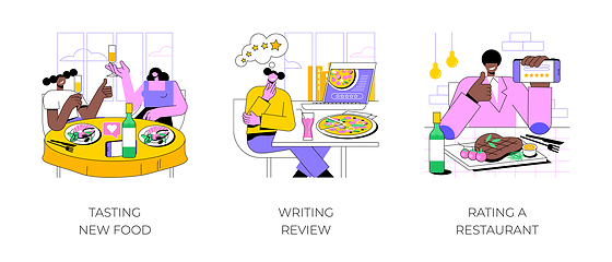 Image showing Food critic isolated cartoon vector illustrations.