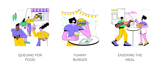 Image showing Food festival isolated cartoon vector illustrations.