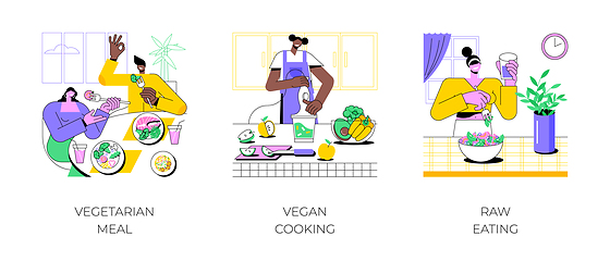 Image showing Nutrition plan isolated cartoon vector illustrations.