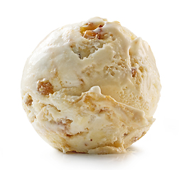 Image showing maple syrup and walnut ice cream scoop