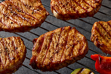 Image showing freshly grilled steaks