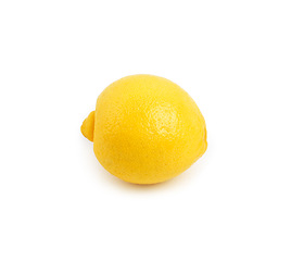 Image showing Lemon, closeup and studio for health, wellness or organic diet on countertop. Fruit, nutrition or produce for eating, gourmet and meal or cuisine with vitamins for weight loss on white background