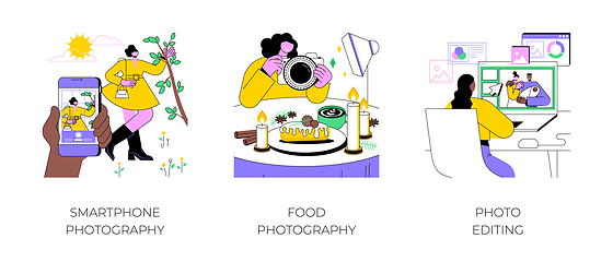 Image showing Photography as a hobby isolated cartoon vector illustrations.