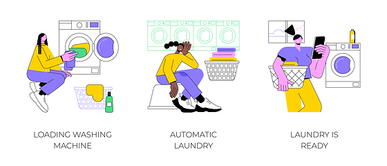 Image showing Household chores isolated cartoon vector illustrations.