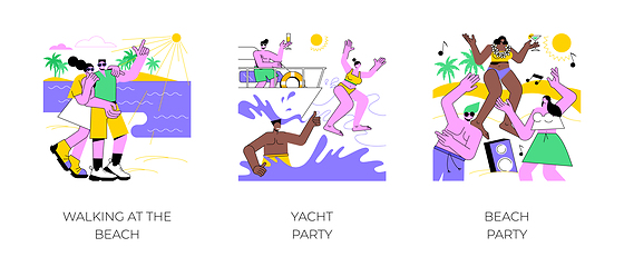 Image showing Active holidays isolated cartoon vector illustrations.