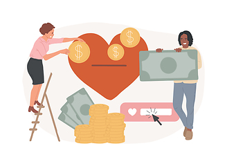 Image showing Philanthropy isolated concept vector illustration.