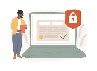 Image showing Privacy policy isolated concept vector illustration.
