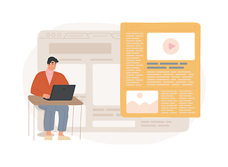 Image showing Blog articles isolated concept vector illustration.