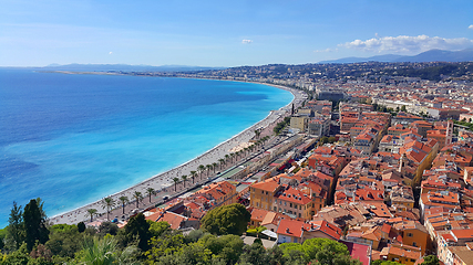 Image showing Panorama of Nice city, Cote d'Azur, French riviera, France