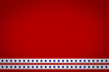 Image showing Stars, stripes and graphic for American flag, red background for country pride with abstract and mockup space. USA, illustration or wallpaper for heritage, Independence Day celebration and patriotic