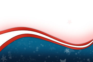 Image showing Stars, stripes and background with US flag graphic, illustration or wallpaper with color. Red, blue and white, pride and American history with Independence day celebration, event and patriotism