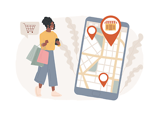 Image showing Store locator isolated concept vector illustration.