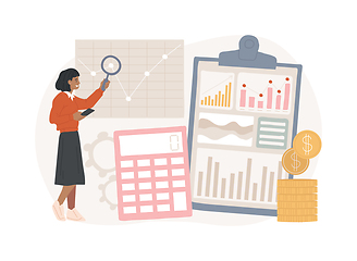 Image showing Audit service isolated concept vector illustration.