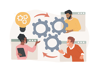 Image showing Cooperation isolated concept vector illustration.