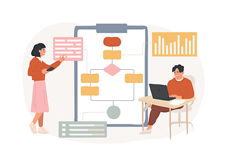 Image showing Workflow process isolated concept vector illustration.