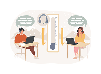 Image showing Cold calling isolated concept vector illustration.