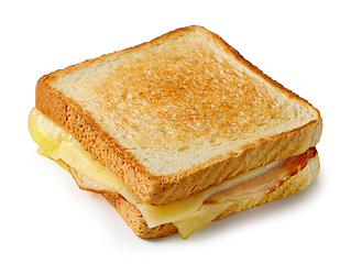 Image showing ham and cheese toast
