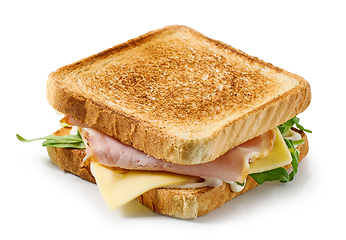 Image showing ham and cheese toast