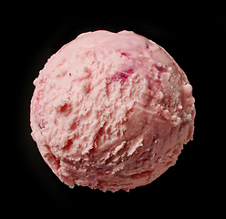 Image showing white chocolat and cherry ice cream scoop